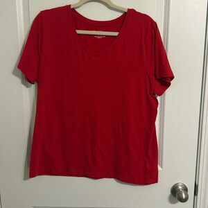 Red vneck tshirt